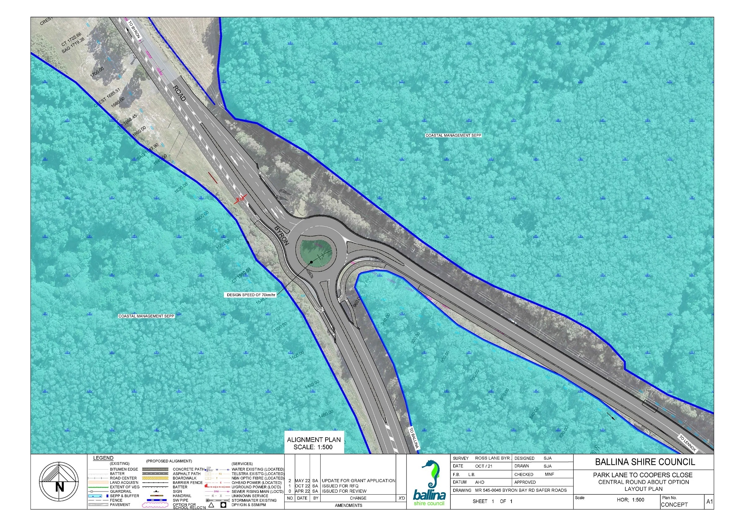 Byron Bay Road Lennox Head Roundabout plans