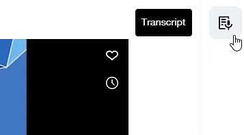 transcript button