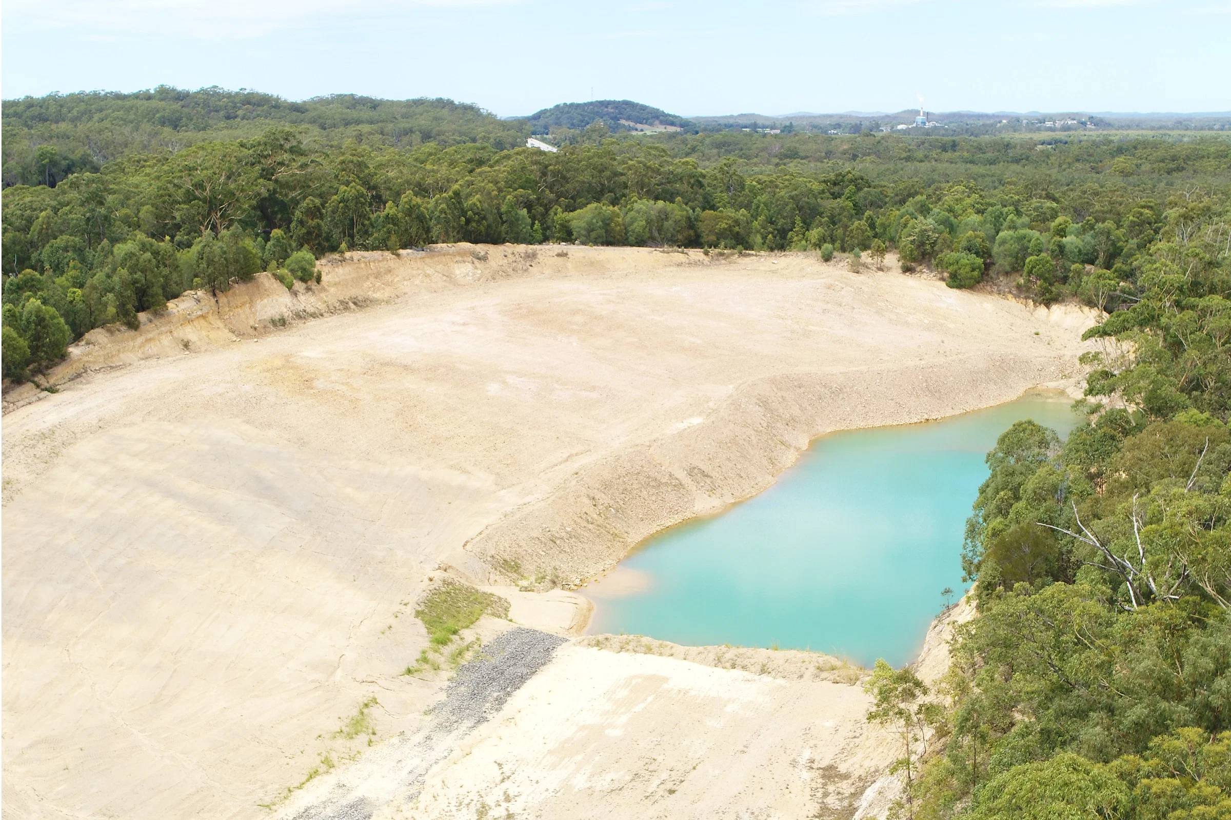 Aerial view of Eatons pit